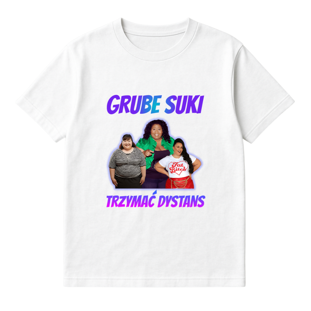KOSZULKA GRUBE SUKI TRZYMAĆ DYSTANS