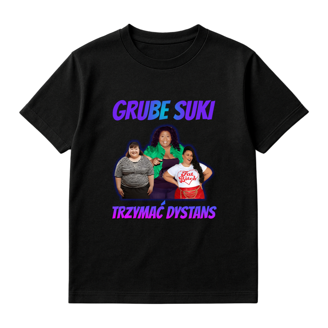 KOSZULKA GRUBE SUKI TRZYMAĆ DYSTANS